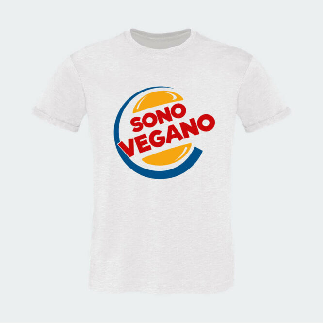 T-shirt Fiammata da Uomo "Sono Vegano"