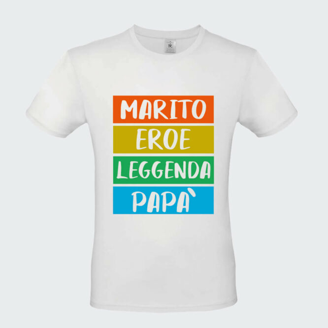 T-shirt da Uomo "Marito Eroe Leggenda Papà"
