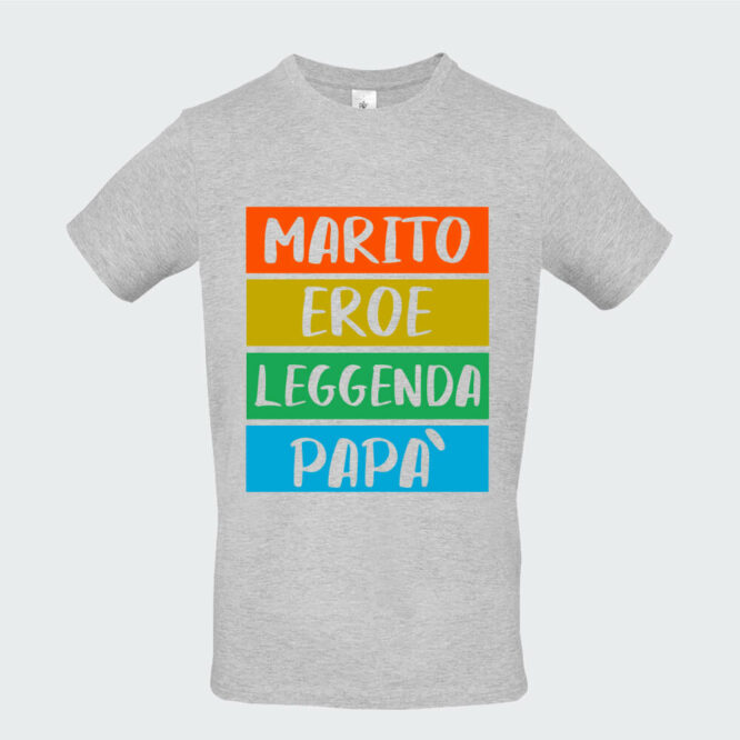 T-shirt da Uomo "Marito Eroe Leggenda Papà" - immagine 8