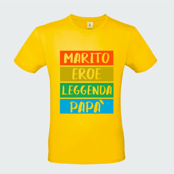 T-shirt da Uomo "Marito Eroe Leggenda Papà" - immagine 5