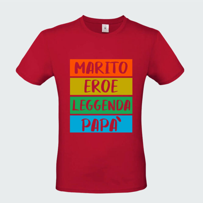 T-shirt da Uomo "Marito Eroe Leggenda Papà" - immagine 4