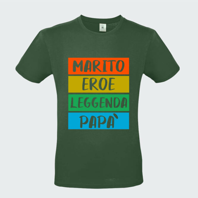 T-shirt da Uomo "Marito Eroe Leggenda Papà" - immagine 3