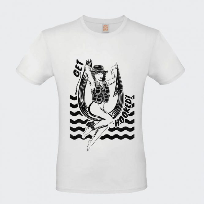 T-shirt Unisex"Get Hooked 2" Pesca Divertente