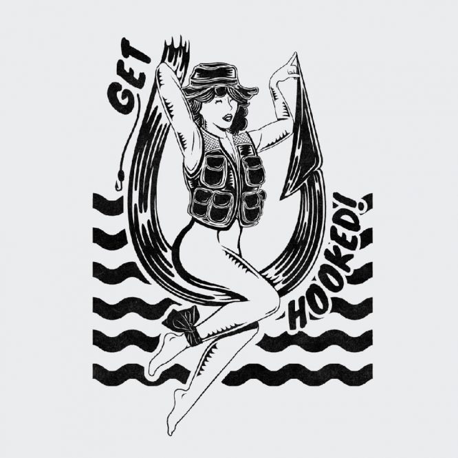 T-shirt Unisex"Get Hooked 2" Pesca Divertente - immagine 2