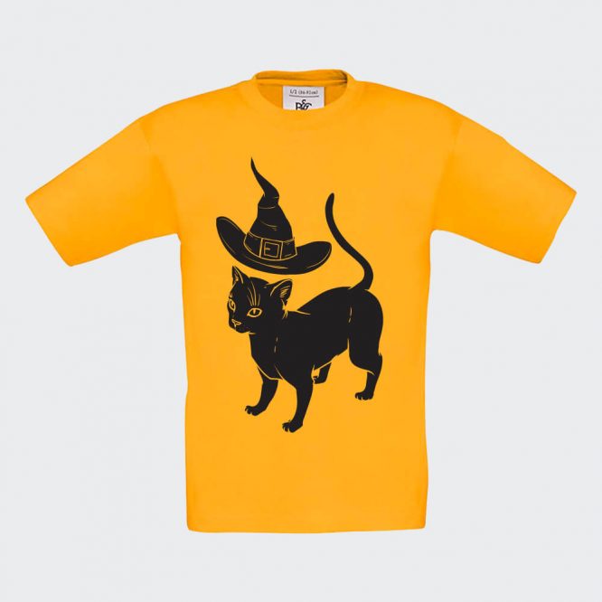 T-shirt da Bambino " Apprendista Felino Halloween "