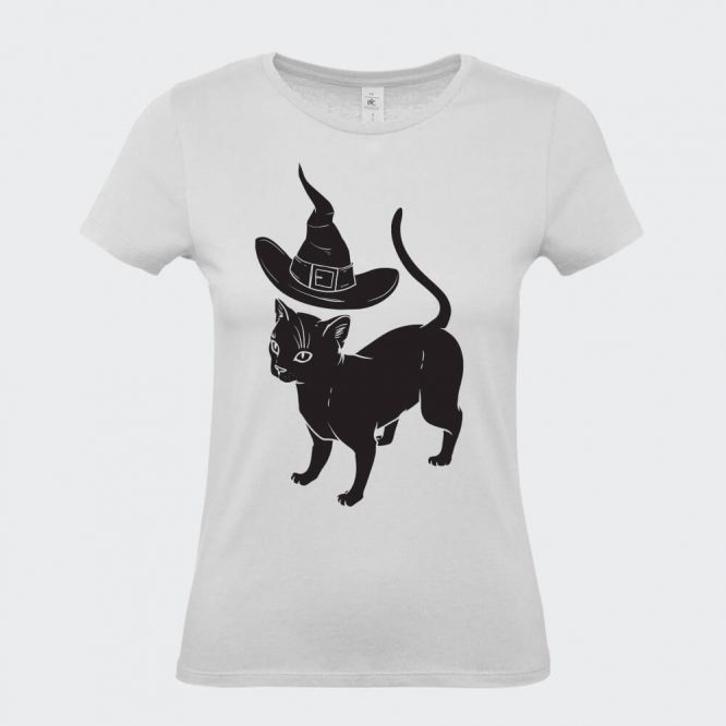 T-Shirt da Donna " Apprendista Felino Halloween " - immagine 4