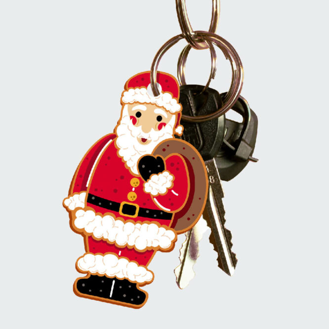 Portachiavi a Forma di Babbo Natale (30 Pezzi)