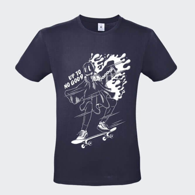 T-shirt Unisex "Up To No Good" Fantasma Skateboarding - immagine 5