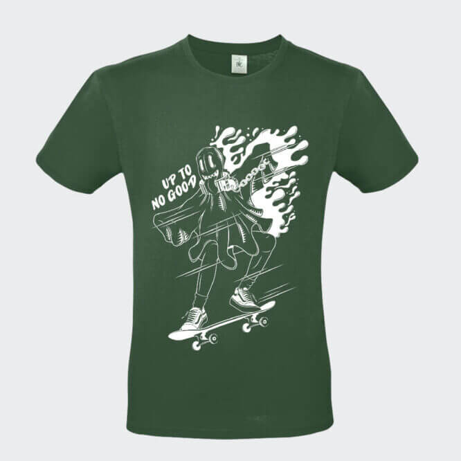 T-shirt Unisex "Up To No Good" Fantasma Skateboarding - immagine 4