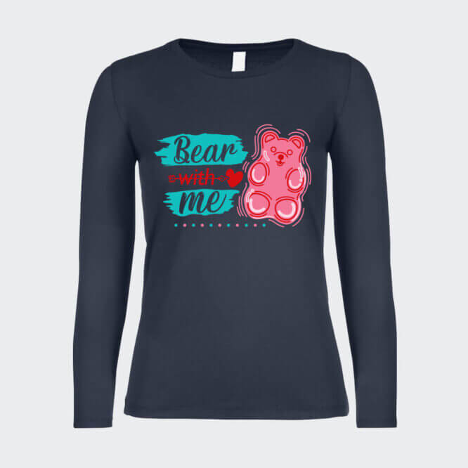 T-shirt a Maniche Lunghe "Bear With Me" - immagine 5