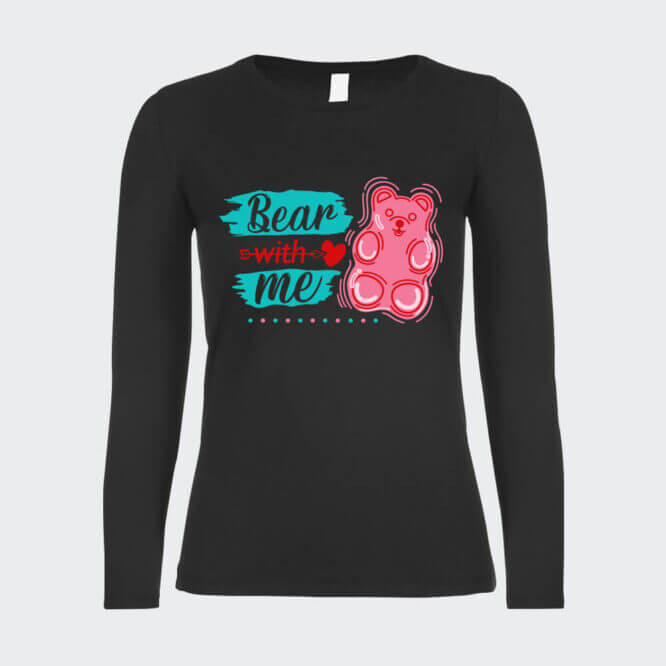 T-shirt a Maniche Lunghe "Bear With Me" - immagine 4