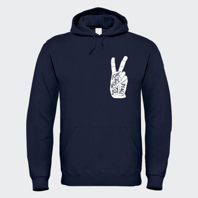 Felpa Unisex Peace Sign Navy