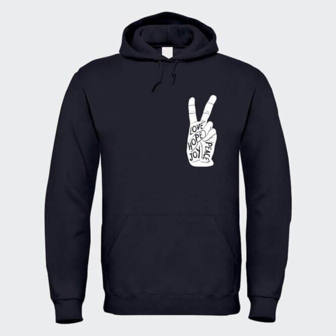 Felpa Unisex Peace Sign Nero