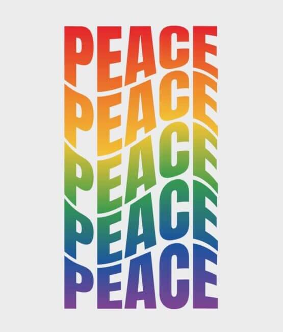 Scritta Peace grafica