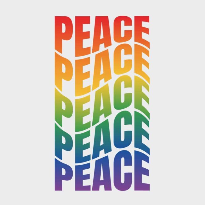Scritta Peace grafica