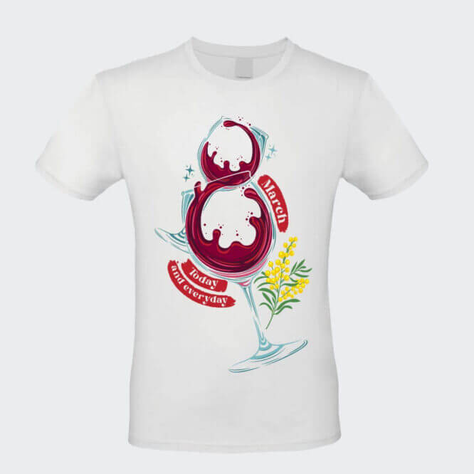 T shirt Unisex 8 Marzo Dillo con una maglietta