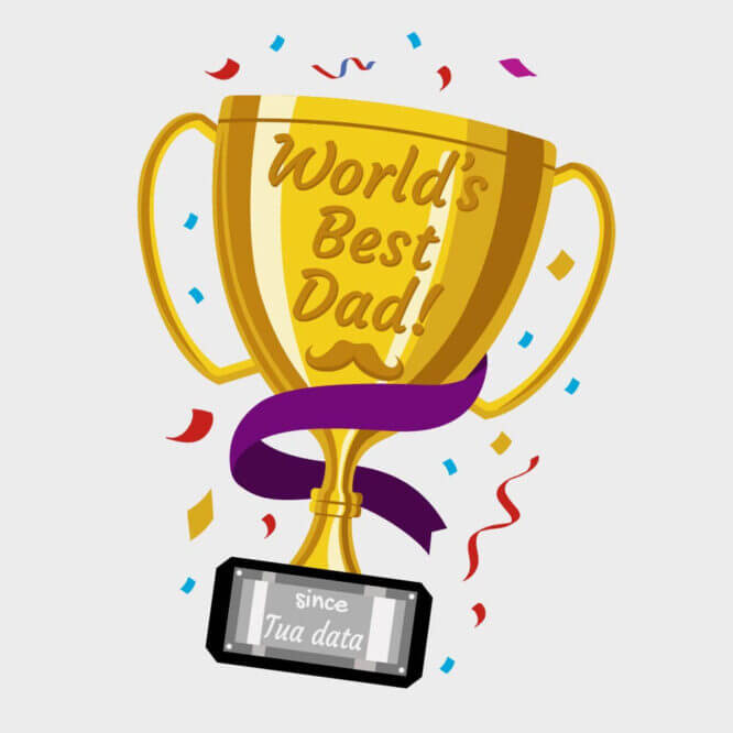 T-shirt Unisex "World's Best Dad" - immagine 2