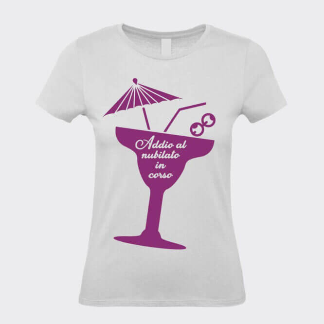 T-Shirt da Donna Addio al Nubilato Divertente Drink