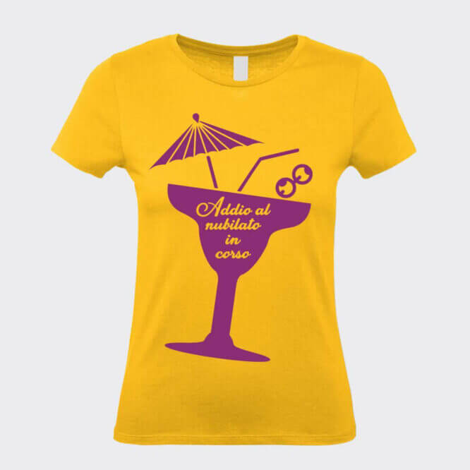 T-Shirt da Donna Addio al Nubilato Divertente Drink