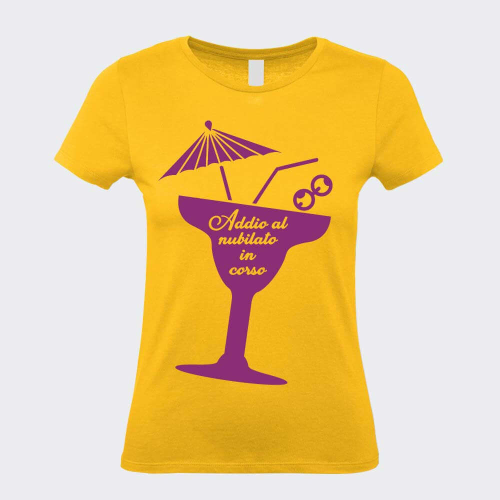 T-Shirt Addio al Nubilato Divertente Drink 