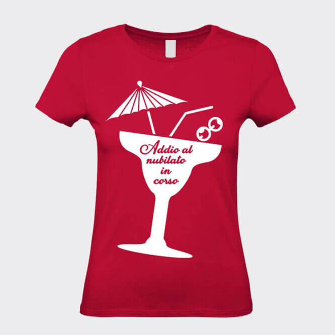 T-Shirt da Donna Addio al Nubilato Divertente Drink