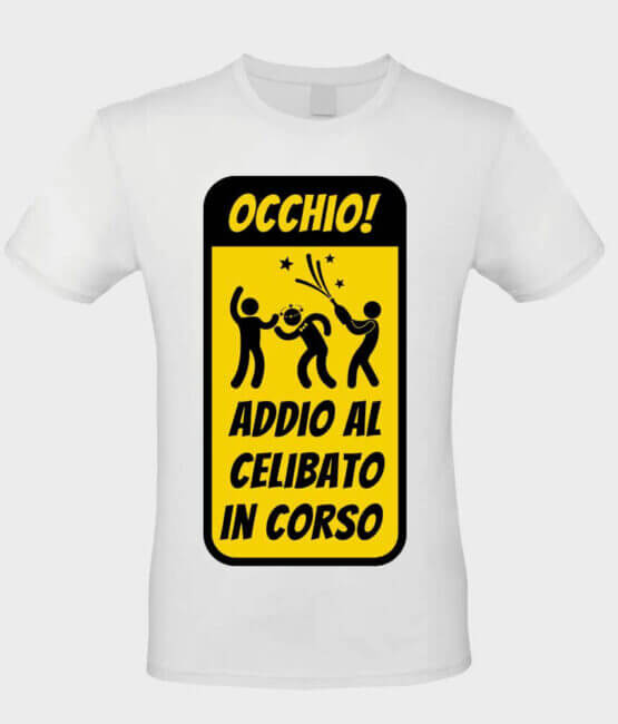 T-shirt Addio Celibato Divertente