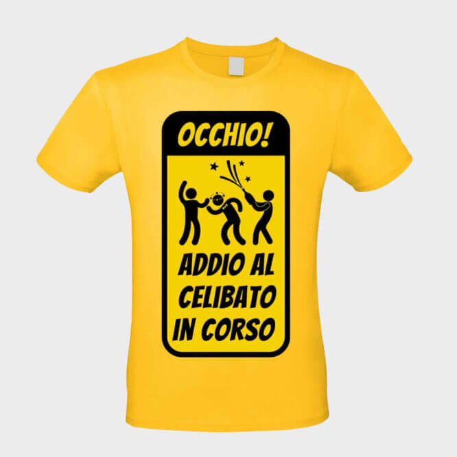 T-shirt Addio Celibato Divertente