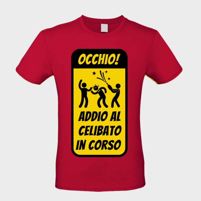T-shirt Addio Celibato Divertente