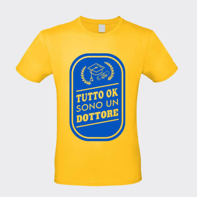 T-shirt Sono un Dottore Laurea Grafica Divertente